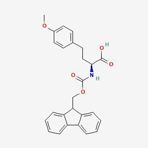 Chemical structure of Fmoc-4-methoxy-L-homophenylalanine