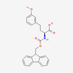 Chemical structure of Fmoc-3-methoxy-L-homophenylalanine