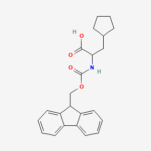 Chemical structure of Fmoc-3-cyclopentyl-dl-alanine