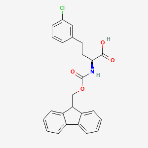Chemical structure of Fmoc-3-chloro-L-homophenylalanine