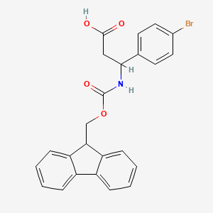 Chemical structure of Fmoc-3-amino-3-(4-bromophenyl)propionic acid
