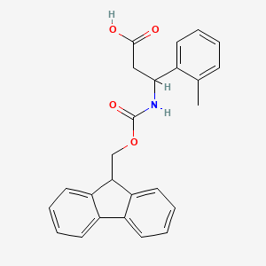 Chemical structure of Fmoc-3-amino-3-(2-methylphenyl)-propionicacid