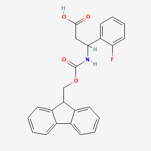 Chemical structure of 3-N-Fmoc-3-(2-fluorophenyl)propionic acid