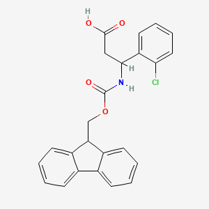 Chemical structure of Fmoc-3-Amino-3-(2-chlorophenyl)-propionic acid