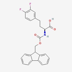 Chemical structure of Fmoc-3,4-difluoro-L-homophenylalanine