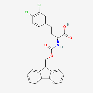 Chemical structure of Fmoc-3,4-dichloro-L-homophenylalanine