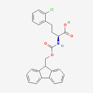 Chemical structure of Fmoc-2-chloro-L-homophenylalanine