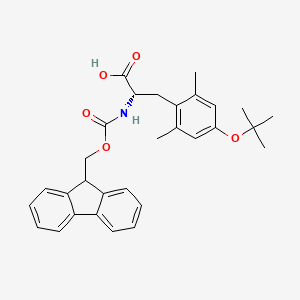 Chemical structure of Fmoc-2,6-Dimethyl-L-Tyr(tert-butyl)-OH