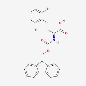 Chemical structure of Fmoc-2,6-difluoro-L-homophenylalanine