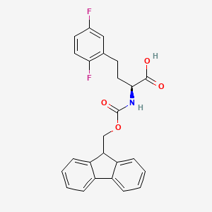Chemical structure of Fmoc-2,5-difluoro-L-homophenylalanine