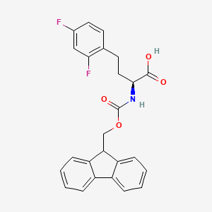 Chemical structure of Fmoc-2,4-difluoro-L-homophenylalanine