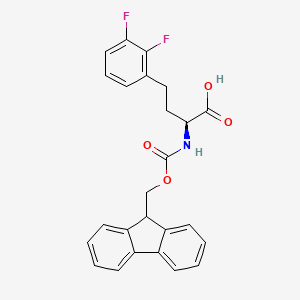 Chemical structure of Fmoc-2,3-difluoro-L-homophenylalanine