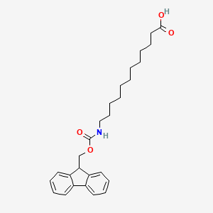 Chemical structure of Fmoc-12-Ado-OH