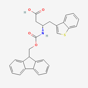 Chemical structure of Fmoc-(S)-3-Amino-4-(3-benzothienyl)-butyric acid