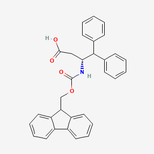 Chemical structure of Fmoc-(R)-3-Amino-4,4-diphenyl-butyric acid