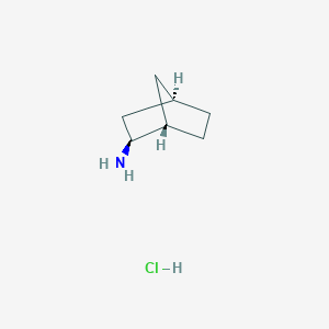 Chemical structure of exo-Bicyclo[2.2.1]heptan-2-amine hydrochloride