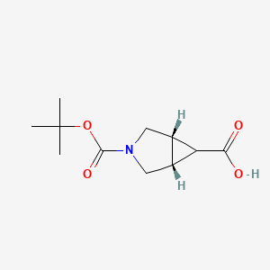 Chemical structure of exo-3-Boc-3-azabicyclo[3.1.0]hexane-6-carboxylic acid