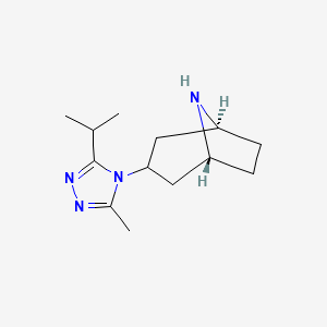 Chemical structure of exo-3-(3-Isopropyl-5-methyl-4H-1,2,4-triazol-4-yl)-8-azabicyclo[3.2.1]octane