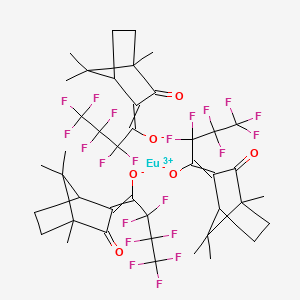 Chemical structure of EUROPIUM TRIS[3-(HEPTAFLUOROPROPYLHYDROXYMETHYLENE)-(+)-CAMPHORATE]
