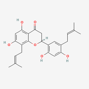 Chemical structure of Euchrestaflavanone B