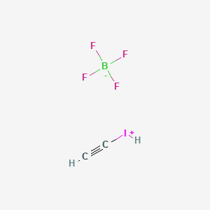 Chemical structure of Ethynyl(phenyl)iodonium Tetrafluoroborate