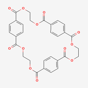 Chemical structure of Ethylene terephthalate cyclic trimer