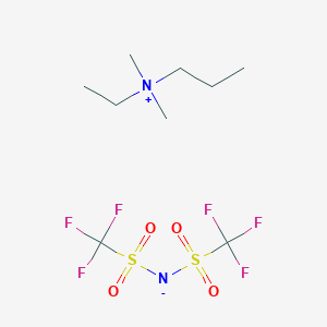 Chemical structure of Ethyldimethylpropylammonium bis(trifluoromethylsulfonyl)imide