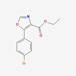 Chemical structure of Ethyl5-(4-bromophenyl)oxazole-4-carboxylate