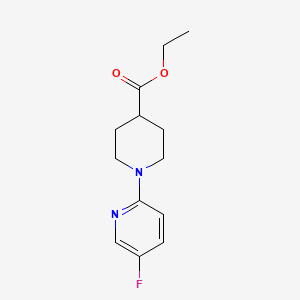 Chemical structure of Ethyl1-(5-fluoropyridin-2-yl)piperidine-4-carboxylate