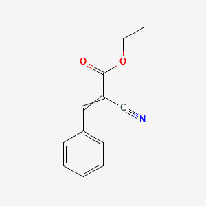Chemical structure of Ethyl α-Cyanocinnamate