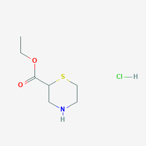 Chemical structure of Ethyl Thiomorpholine-2-carboxylate Hydrochloride