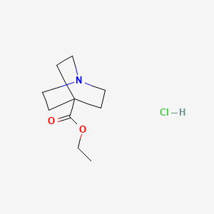 Chemical structure of Ethyl quinuclidine-4-carboxylate hydrochloride