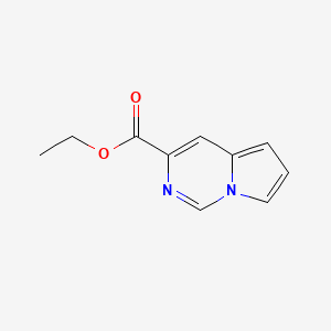 Chemical structure of Ethyl pyrrolo[1,2-c]pyrimidine-3-carboxylate