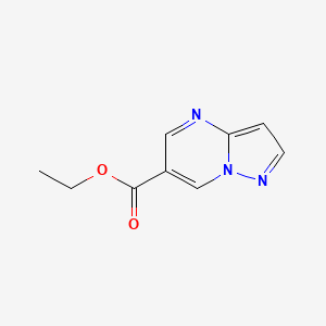 Chemical structure of ethyl pyrazolo[1,5-a]pyrimidine-6-carboxylate