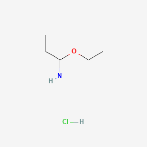 Chemical structure of Ethyl propionimidate hydrochloride