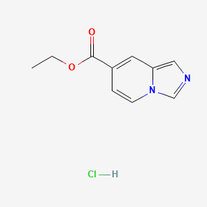 Chemical structure of Ethyl imidazo[1,5-a]pyridine-7-carboxylate hydrochloride