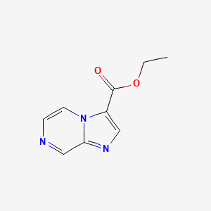 Chemical structure of Ethyl imidazo[1,2-a]pyrazine-3-carboxylate