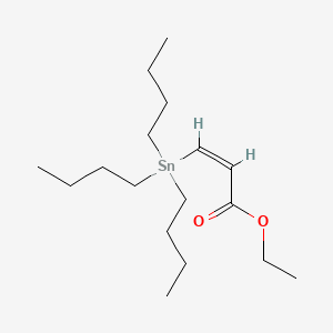 Chemical structure of Ethyl (z)-3-(tributylstannyl)acrylate