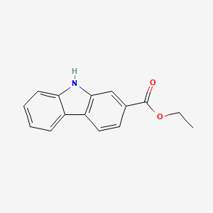 Chemical structure of ethyl 9H-carbazole-2-carboxylate