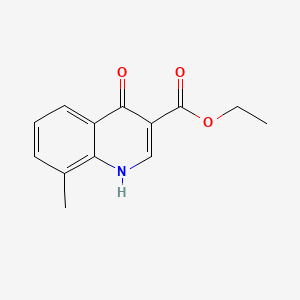 Chemical structure of Ethyl 8-methyl-4-oxo-1,4-dihydroquinoline-3-carboxylate