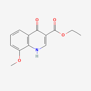 Chemical structure of Ethyl 4-hydroxy-8-methoxyquinoline-3-carboxylate