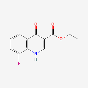 Chemical structure of Ethyl 8-Fluoro-4-hydroxyquinoline-3-carboxylate