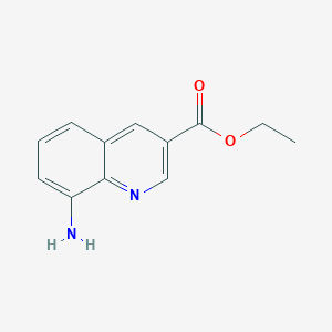 Chemical structure of Ethyl 8-aminoquinoline-3-carboxylate