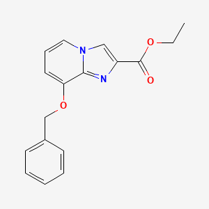 Chemical structure of Ethyl 8-(benzyloxy)imidazo[1,2-a]pyridine-2-carboxylate