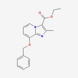 Chemical structure of Ethyl 8-(Benzyloxy)-2-methylimidazo[1,2-a]pyridine-3-carboxylate