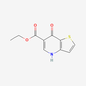 Chemical structure of Ethyl 7-hydroxythieno[3,2-B]pyridine-6-carboxylate
