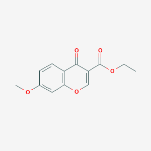 Chemical structure of Ethyl 7-methoxy-4-oxo-4H-chromene-3-carboxylate
