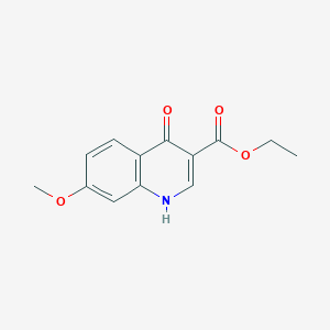 Chemical structure of Ethyl 4-hydroxy-7-methoxyquinoline-3-carboxylate
