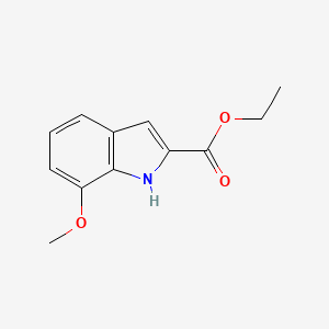 Chemical structure of Ethyl 7-methoxy-1H-indole-2-carboxylate