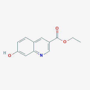Chemical structure of Ethyl 7-hydroxyquinoline-3-carboxylate